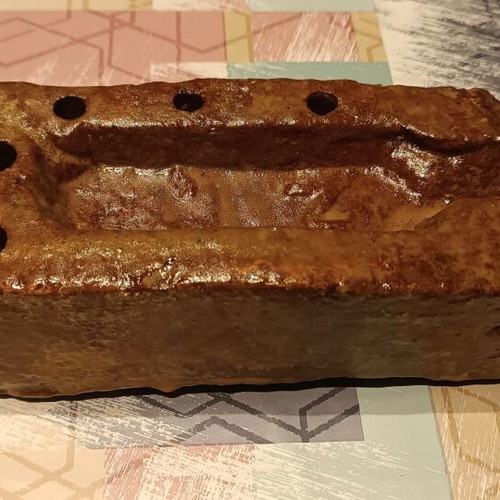 Brick Pencil Holder new with glossy surface and felt base