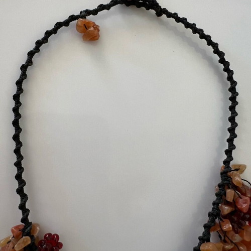 Necklace with Various Stones and Weaving