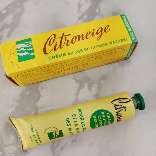 Vintage Citroneige women's cream packaging used, 1960s