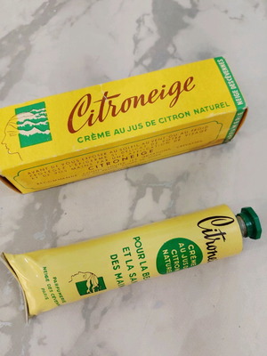 Vintage Citroneige women's cream packaging used, 1960s