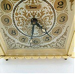  Κουρδιστό ρολόι τετράγωνο με καμπανάκι ξυπνητήρι Εποχής 1960