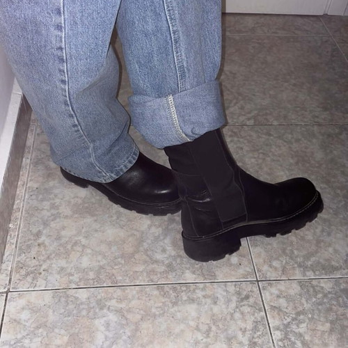 Black Vagabond ankle boots size 38 used genuine leather