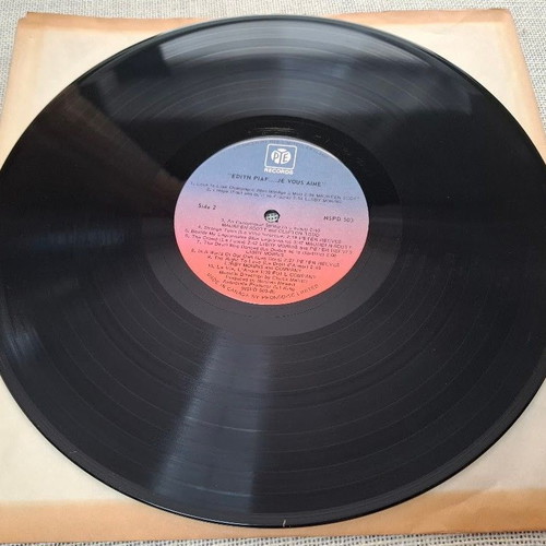 Edith Piaf Je Vous Aime 2XLP vinyl used, pop