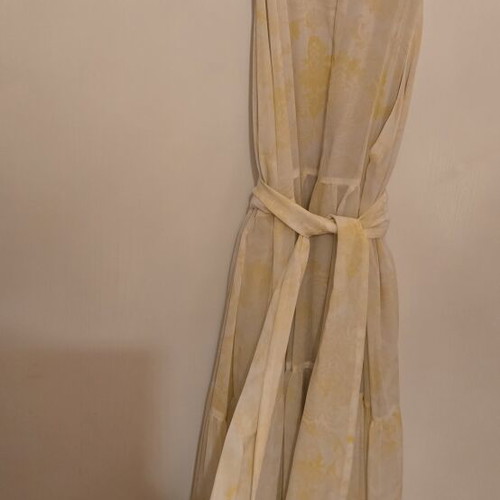 Project Soma dress like new, medium/large, white and yellow, with belt