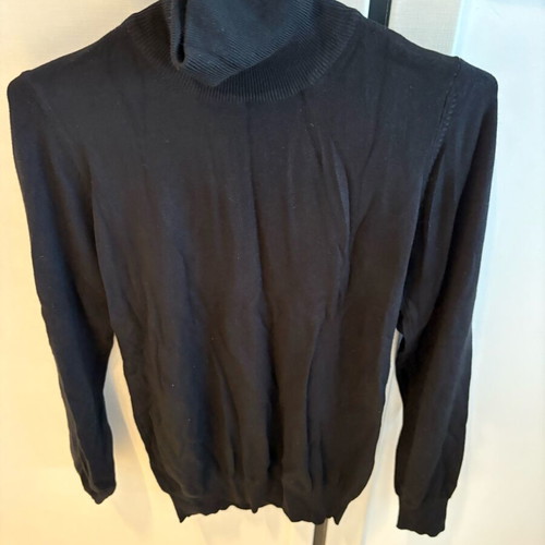 Turtleneck sweater black cotton new