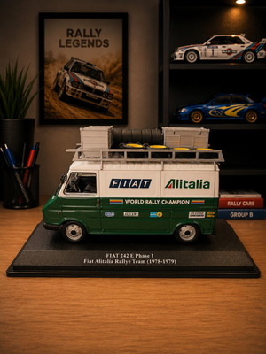 Fiat 242E Fiat Alitalia Rally Team μοντέλο 1:43 σαν καινούργιο