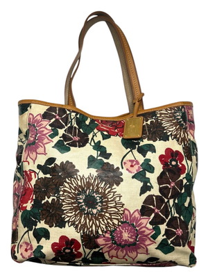 Car Shoe floral τσάντα ώμου μεταχειρισμένη, πολύχρωμη