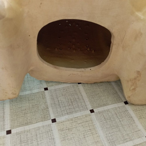 Vintage ceramic decorative elephant with Asian details
