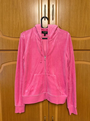 Juicy Couture velour pink jacket size M like new