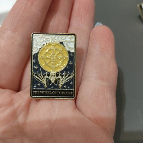 Tarot pins set of 2 new, black and white