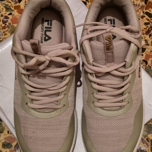 Fila Unisex Shoes 41 Like New, Beige Green Athletic