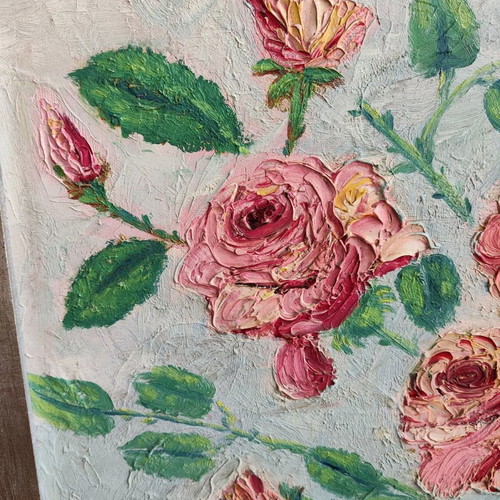 Spatularizing painting “Roses”