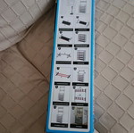 Metal shelf five levels with 8 hangers new