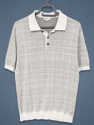 Brioni Men’s Original Polo used, size L, white and gray