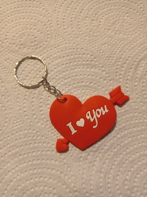 Vintage heart keychain RBB in very good condition