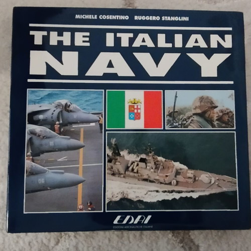 Navy Italian hardcover book like new, 1 volume English