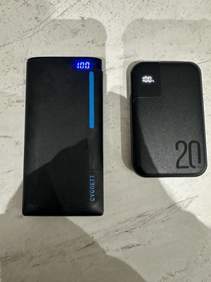 Power banks used x2 10,000 mAh
