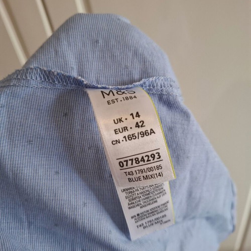 M&S Collection Blue Shirt XL New Without Tags