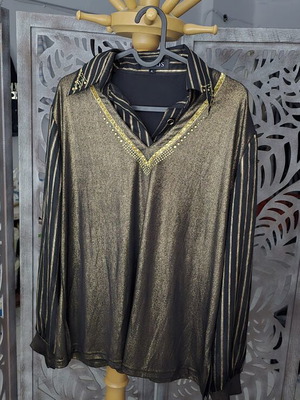 Conos women's long-sleeve blouse XL like new with gold details