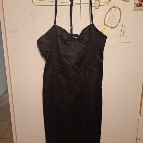Zic-Zac black midi dress new, elastic, cotton blend