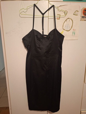Zic-Zac black midi dress new, elastic, cotton blend