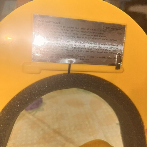 Solar radio visor from the 80s, like new