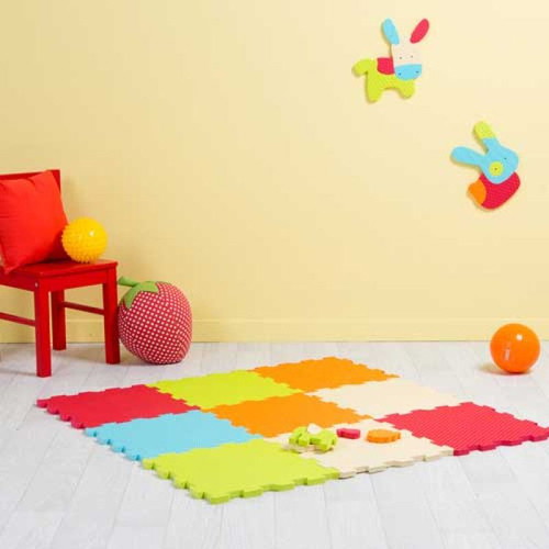 Ludi EVA Safety Floor like new, colorful set of 9 pieces