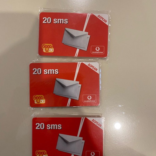 Vodafone phone cards new, set of 3 with consecutive numbers