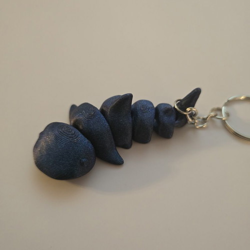 3D Printed Keychain Articulated Whale like new