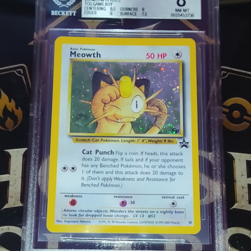 Meowth #8 Black Star Promo BGS 8 Pokemon card