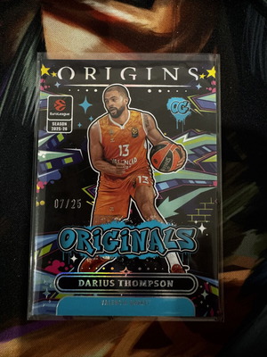 Darius Thompson 2025-26 Panini Origins EuroLeague Turquoise /25 Originals card like new