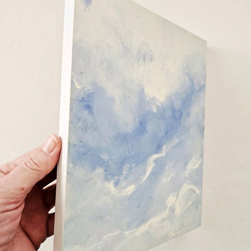 Time oil painting on panel like new, ready to hang
