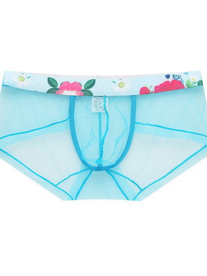 Αντρικό εσώρουχο Transparent Blue μπλε μέγεθος L νέο