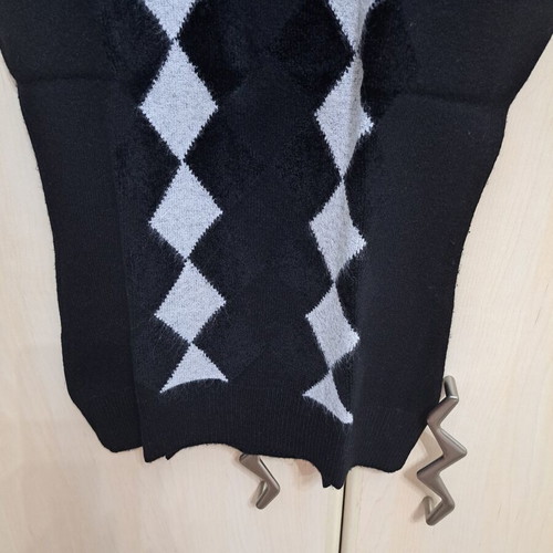 Wool sweater new, black and grey, turtleneck, sizes XS to M