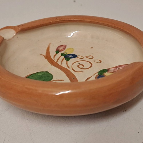 Painted clay ashtray like new from Sifnos