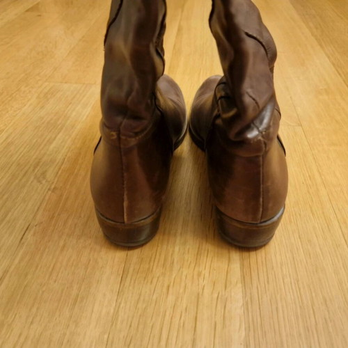 Brown leather boot
