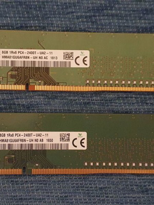 RAM 16GB (2x8GB) DDR4 2400T MHz SK Hynix like new for Desktop