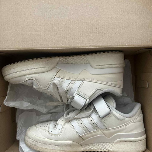 Adidas Forum 84 Low γυναικεία αθλητικά παπούτσια μεταχειρισμένα, λευκά με ιβουάρ, νούμερο 36 και 2/3