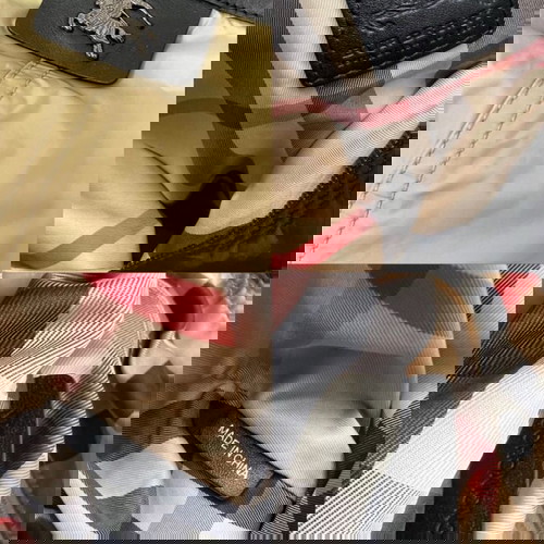 Burberry найлонова чанта за рамо употребявана, каки с обезцветявания