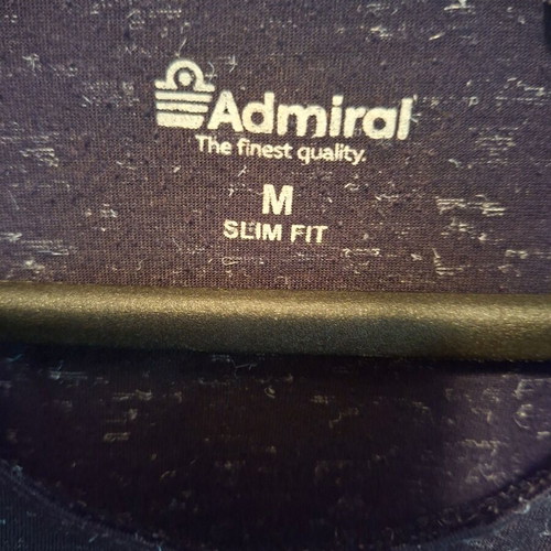 Admiral slim fit black t-shirt used, size M