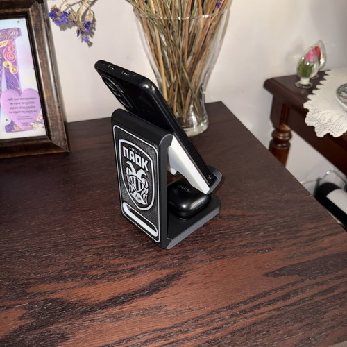 3D Printed Mobile Phone Stand with Headphone Holder new