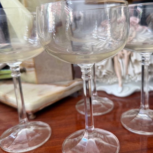 Champagne glasses used, neoclassical style, set of 5