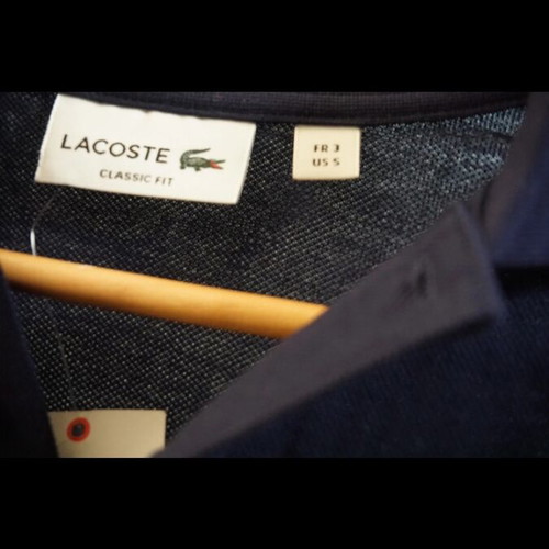 Lacoste long-sleeve polo shirt new, blue, size M