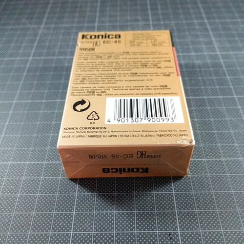 Konica Super HG EC-45 VHS-C video cassette new, sealed