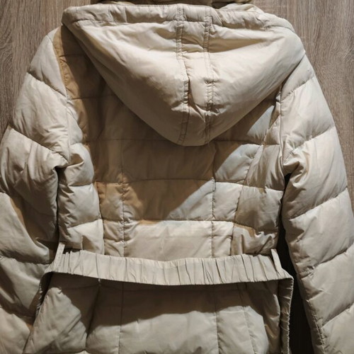 Benetton women's down jacket used, white-beige, size M