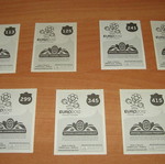 Αυτοκόλλητα Panini Euro 2012 σαν καινούργια, πακέτο 7 τεμάχια