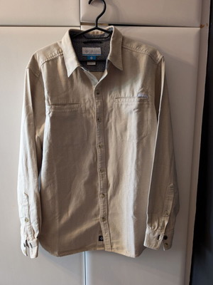 Columbia winter shirt Medium used, beige, 100% cotton