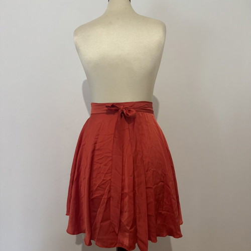 Satin skirt new, red, one size by Adam's Shoes