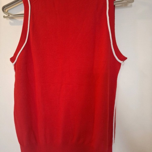Zara red sleeveless knitted top like new, size small