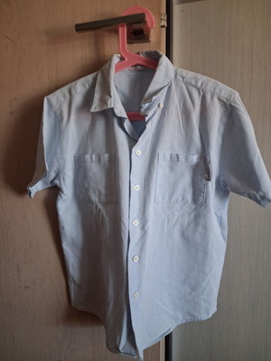 Marasil boys' dress shirt like new, size 8, light blue